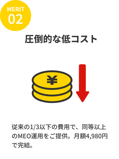 圧倒的な低コスト